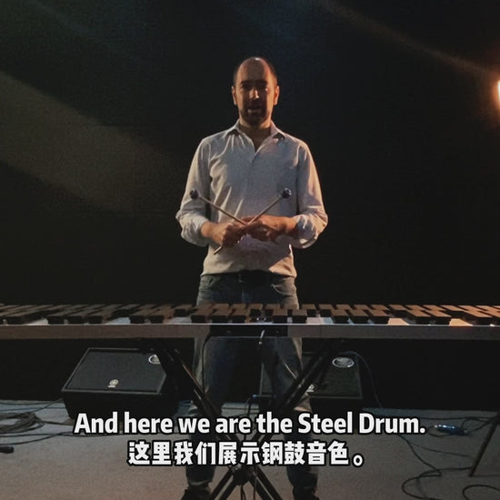 The timber of the steel drum.